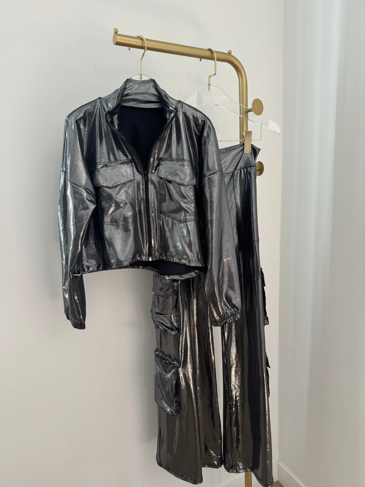 Silver Metallic Pant