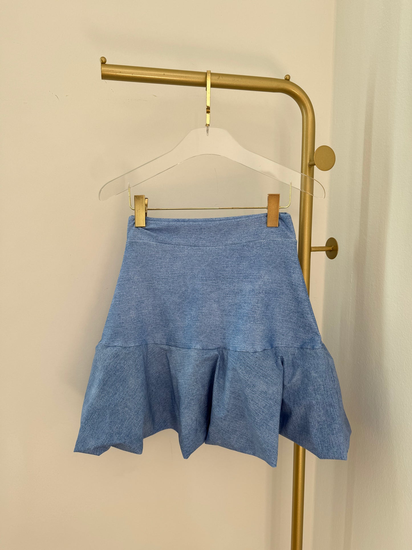 Denim Bubble Skirt