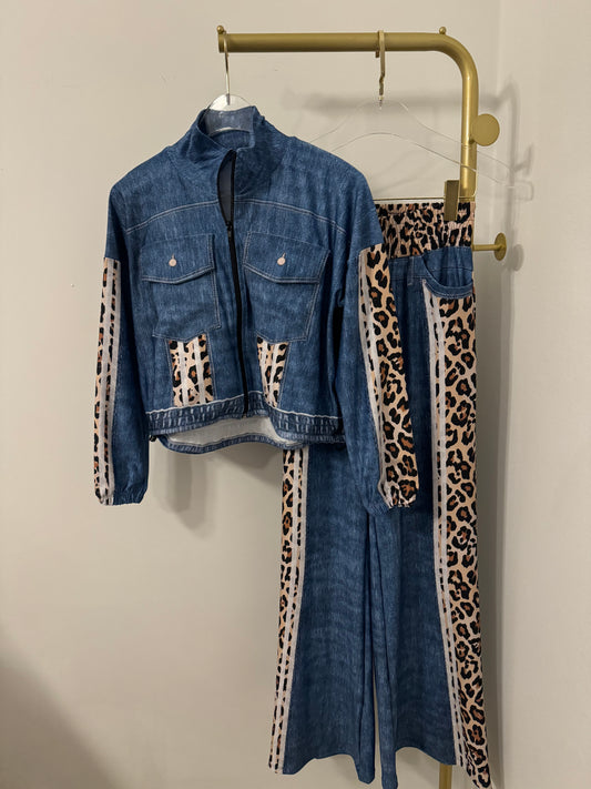 Denim Jaguar Travel Set