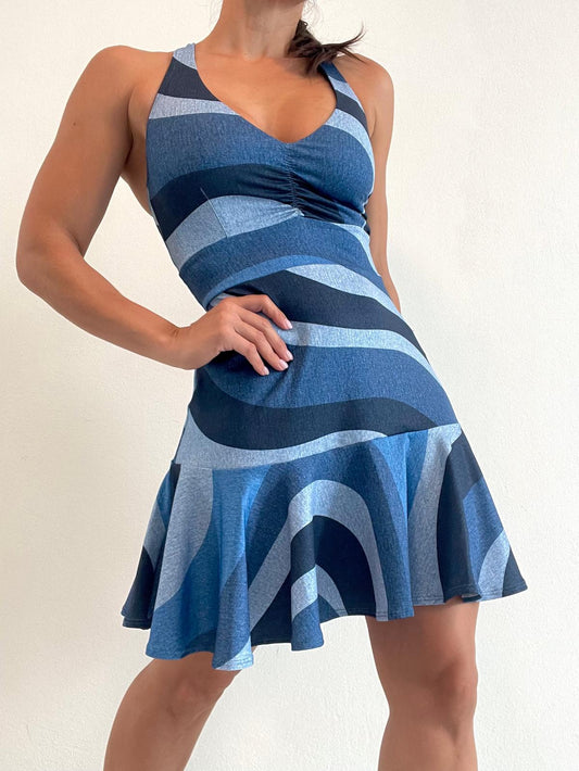 Denim Waves Dress