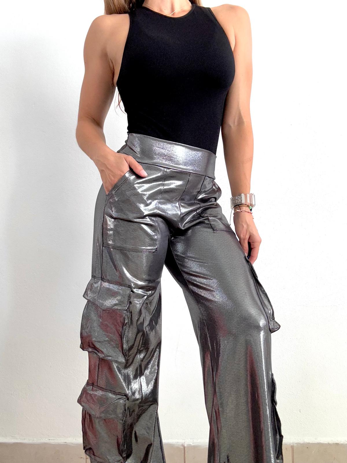 Silver Metallic Pant