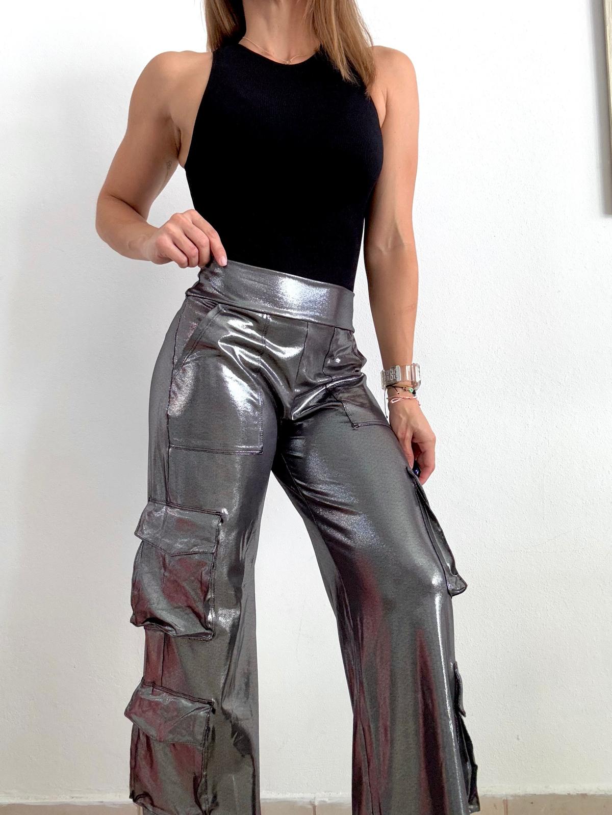 Silver Metallic Pant