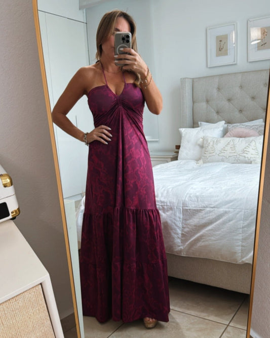 Red Wine Maxi Dress