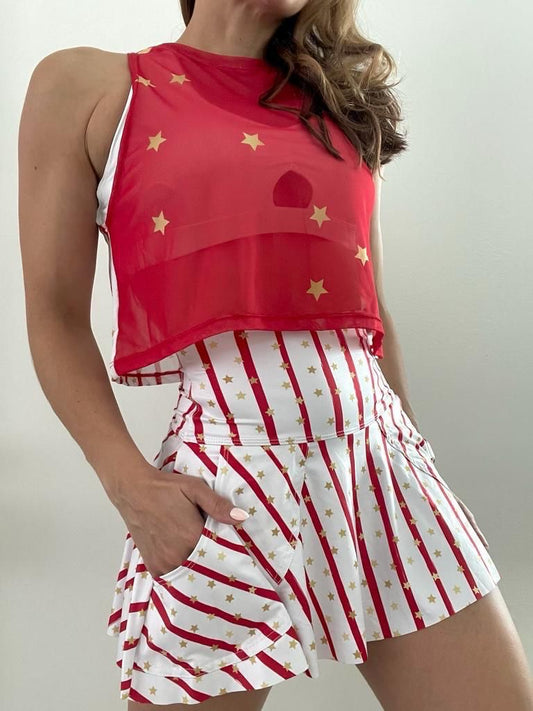 Red Shine Skirt / Top