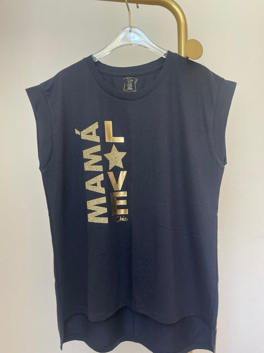 Mama Love Long Black Top