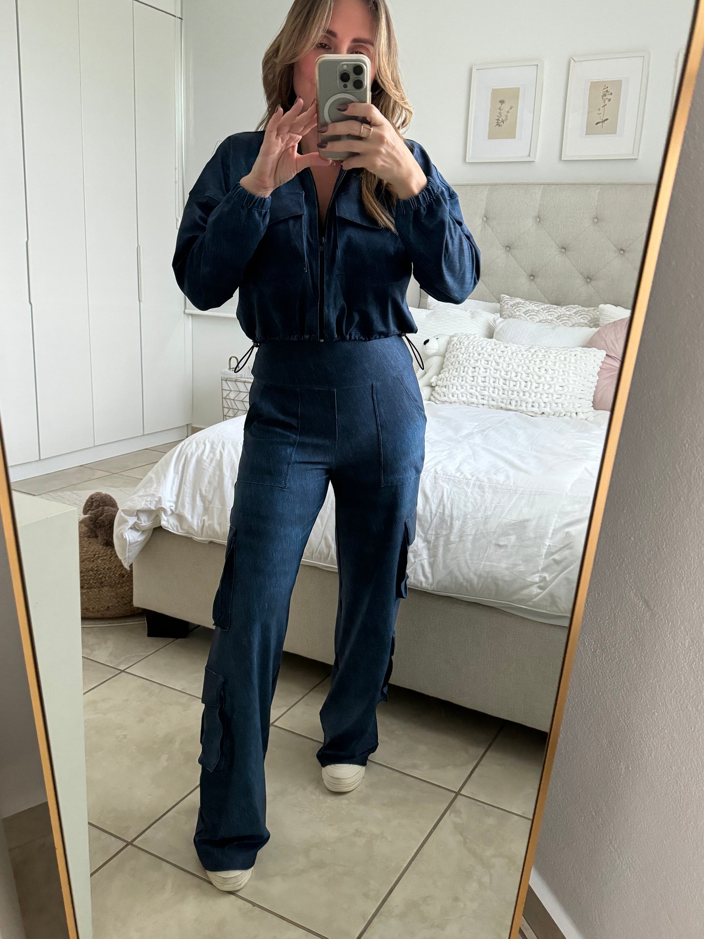 Long Sleeve Denim Travel Set