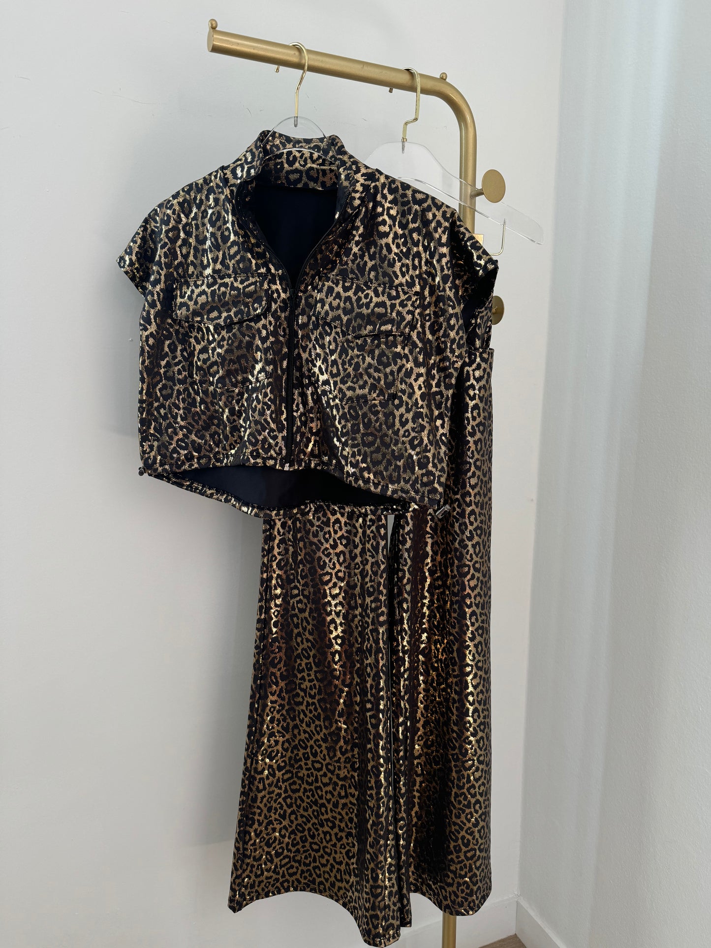 Gold Leopard Metallic Pant