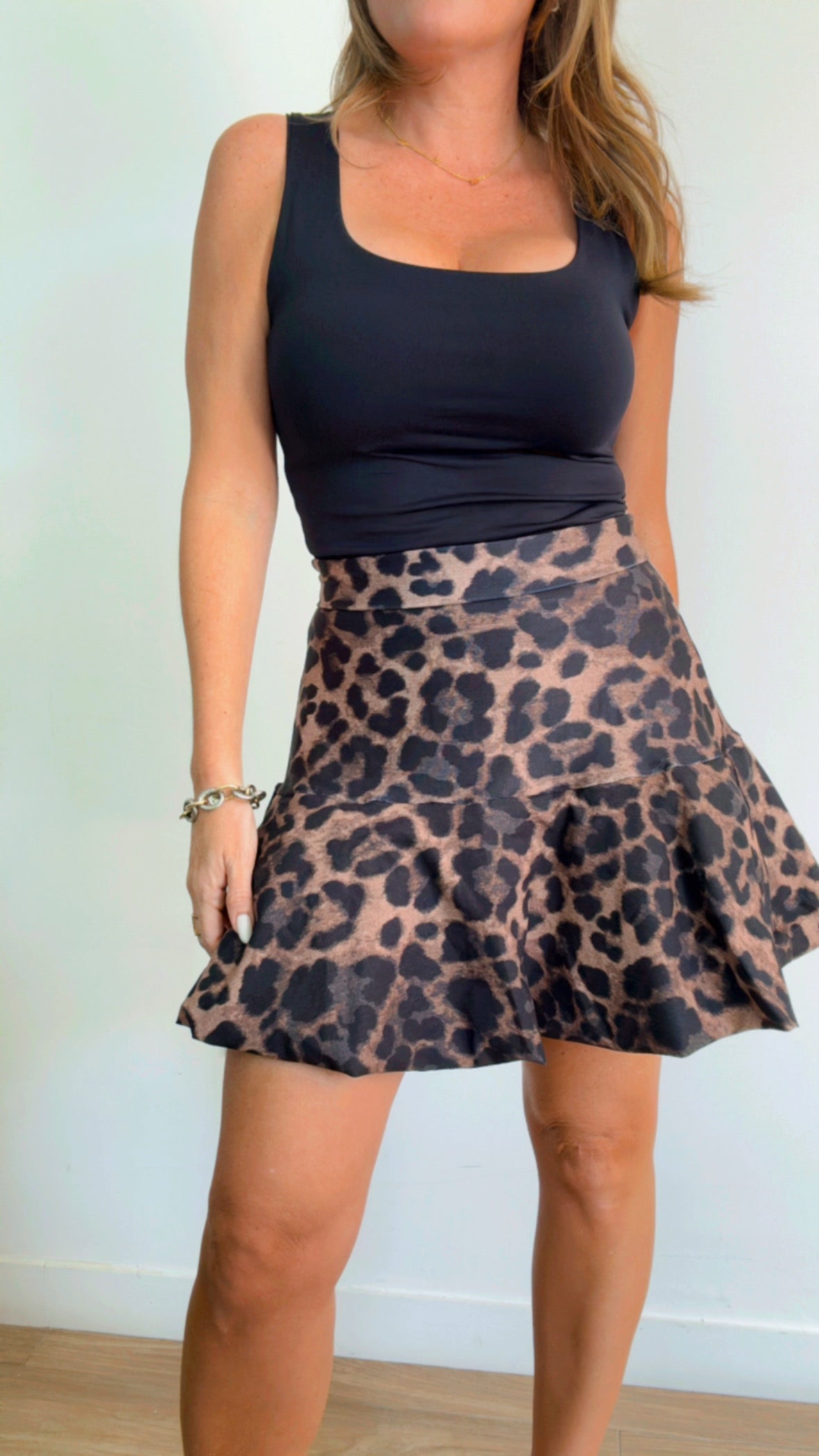 Leopard Bubble Skirt