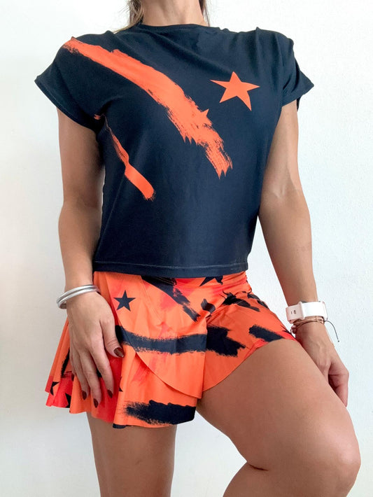 Orange Star Top / Skirt