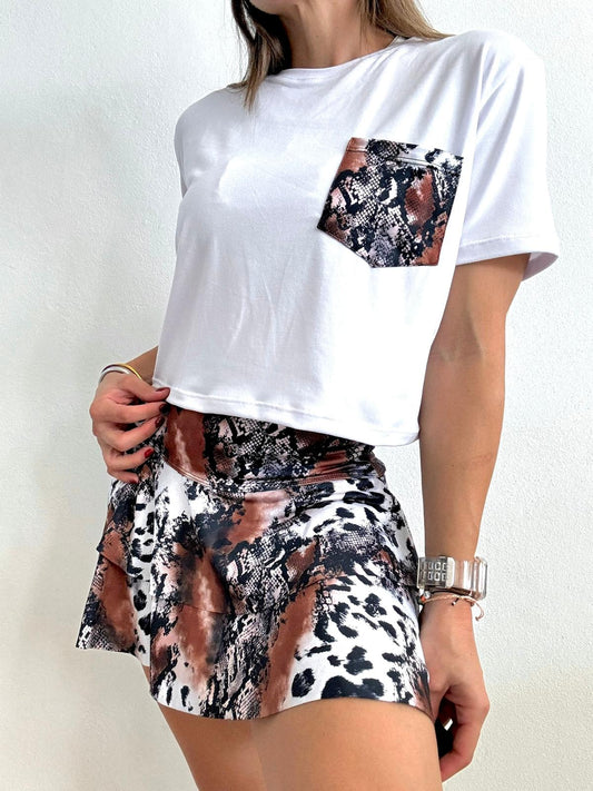 Snake & Leopard Skirt / Top